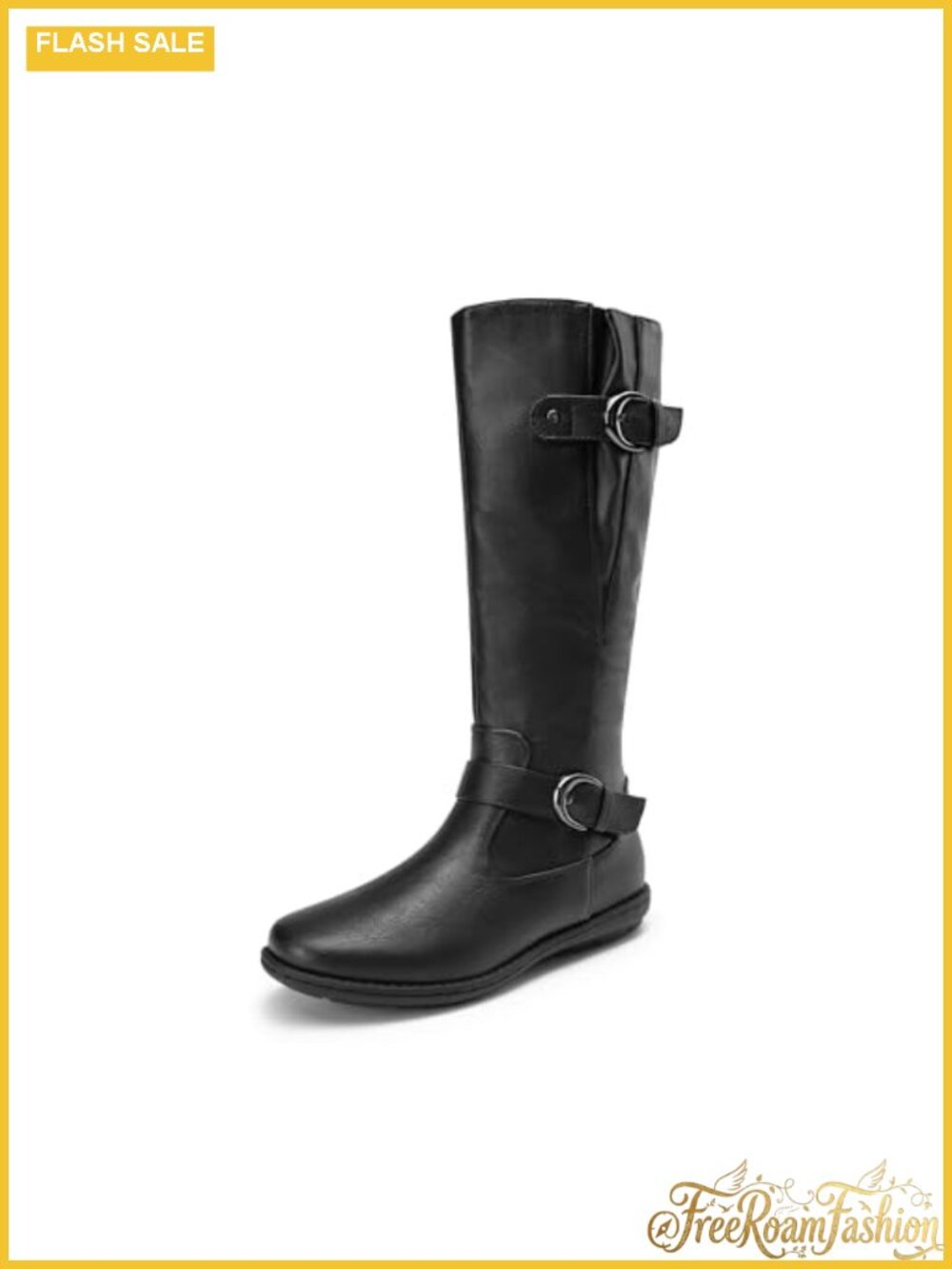 Women's Faux Fur-Lined Knee High Winter Boots Tall Side Zip Flat
